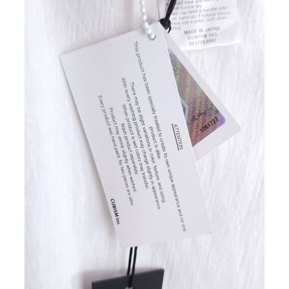 Visvim Logo-Print Cotton-Jersey T-Shirt Size M White Red Mens NWT - Picture 9 of 16